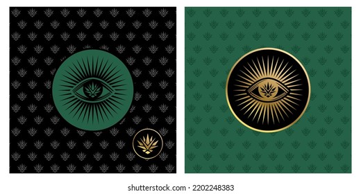 Agave Eye Modern Gold Premium Logo