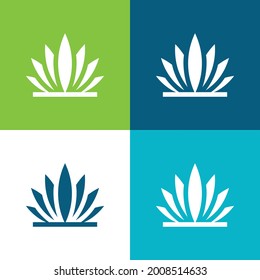 Agave Flat four color minimal icon set