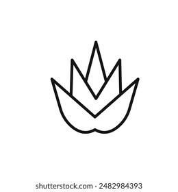 agave icon logo sign vector outline