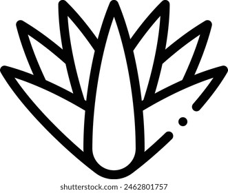 agave icon. Thin Linear Style Design Isolated On White Background
