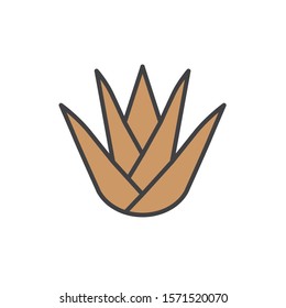 agave icon vector filled outline style design