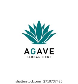 Diseño de logotipo de agave, Vector de ilustración de silueta de agave