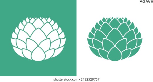 Logo de Agave. Agave aislado sobre fondo blanco