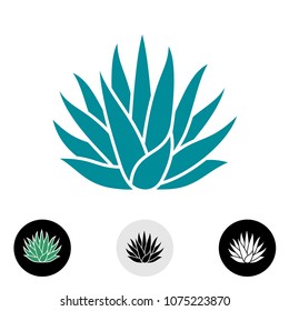 Agave Plant Vector Silhouette. Blue Agave Cactus Illustration. Tequila Logo.