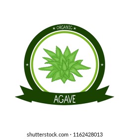 Agave. Sketch. On a white background. Logo, emblem, sticker.