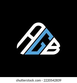 AGB letter logo creative design with vector graphic, AGB simple and modern logo in triangle shape.