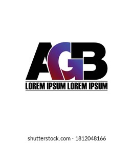 AGB-Buchstaben-Monogramm-Logo-Design-Vektorgrafik