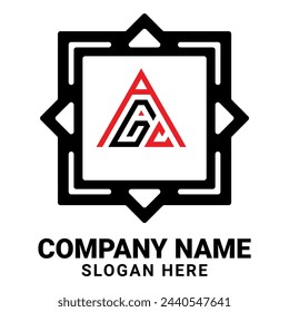 AGC-Dreieck-Buchstaben-Logo-Design mit Dreieck-Form. AGC-Dreieck-Logo-Design-Monogramm. AGC Dreieck Vektor-Logo-Vorlage mit roter Farbe. AGC dreieckiges Logo Einfach,
