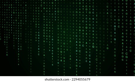 AGCT genomic data visualization, AGCT code background.