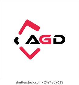 AGD creative minimalist letter logo. AGD unique vector initials alphabet letter logo design
