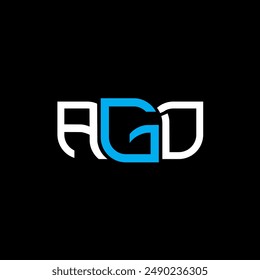 Diseño de logotipo AGD, logotipo simple y moderno AGD. Diseño lujoso del alfabeto AGD  
