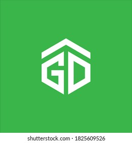 AGD Diseño único de logotipo abstracto plano moderno de color azul y gris.