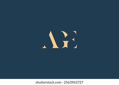 AGE abstract letter logo design. This logo is designed by three abstract letters.