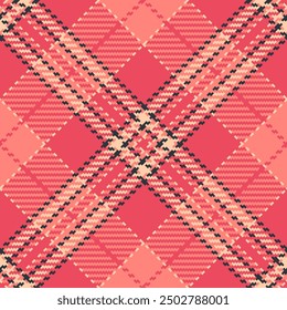 Patrón de verificación de Edad a cuadros, Vector textil de tela del sitio. Imagen de textura de tartán de fondo sin fisuras en la paleta de colores rojo y naranja.