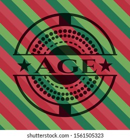 Age christmas badge background. Vector Illustration. Detailed.