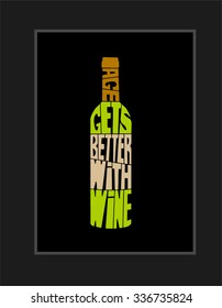 Age gets better with wine .poster design