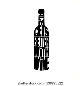 Age gets better with wine .poster design