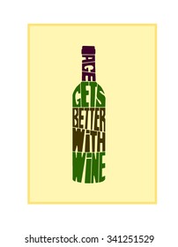 Age gets better with wine .poster design