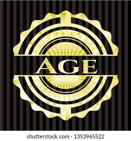 Age gold shiny badge