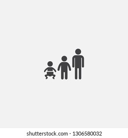 Age group base icon. Simple sign illustration. Age group symbol design. Can be used for web, print and mobile