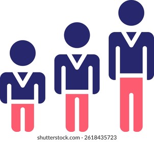 Age Group Icon Fill Vector Illustration