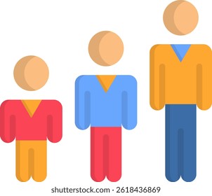 Age Group Icon Flat Vector Illustration
