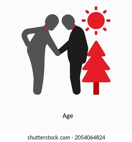 Age Group or Older People Icon Concept