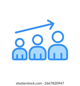 Icono de Edad Ilustración vectorial de color azul