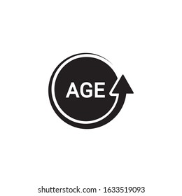 Age icon design isolated on white background. Vector illustration