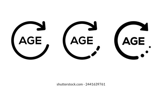 Age icon design. Age vector icon