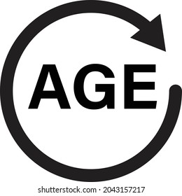 Icono de edad en fondo blanco. Signo de límite de edad. Símbolo de edad. logotipo de fiabilidad. estilo plano.