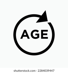 Age Icon. Time Life, Era Symbol.