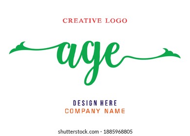 Le logo de lettrage AGE est simple, facile à comprendre et faisant autorité
