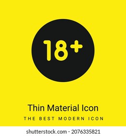 Age Limit minimal bright yellow material icon