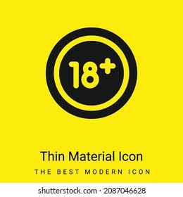 Icono de material amarillo brillante mínimo