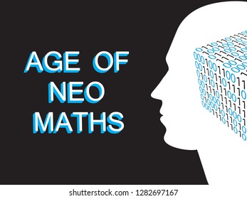 Age of Neo Maths. Background vector design illustration.