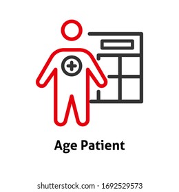 Age Patient Icon Corona virus icon