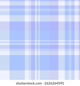 Age plaid background tartan, sparse texture textile check. Modern fabric seamless vector pattern in blue and white colors palette.
