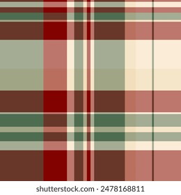 Age plaid pattern seamless, bag background tartan fabric. Factory textile check vector texture in red and pastel color.