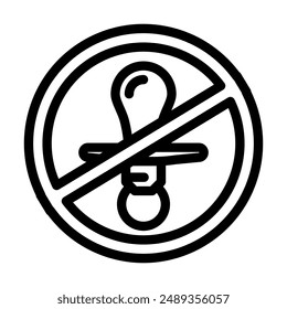 Vector de la línea de precaución de la etiqueta del producto de la prevención de la edad.