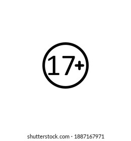 Age Restriction Icon Illustration Design