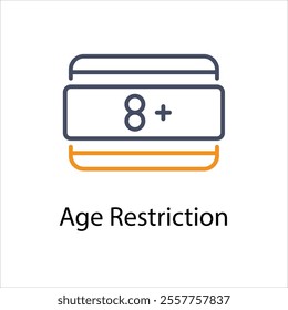 Age Restriction vector icon stock illustration