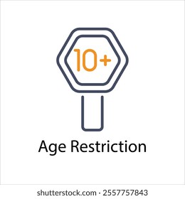 Age Restriction vector icon stock illustration