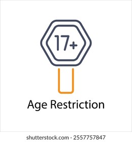 Age Restriction vector icon stock illustration