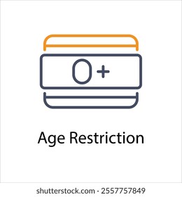 Age Restriction vector icon stock illustration