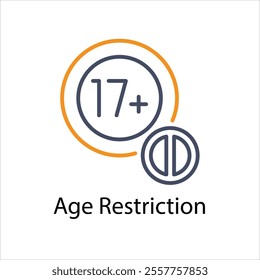 Age Restriction vector icon stock illustration