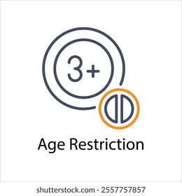 Age Restriction vector icon stock illustration