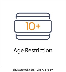 Age Restriction vector icon stock illustration