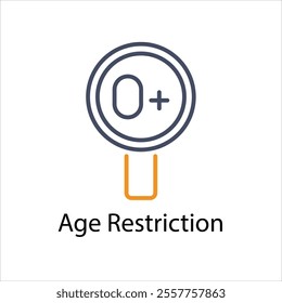 Age Restriction vector icon stock illustration