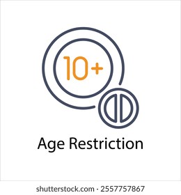 Age Restriction vector icon stock illustration